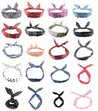 Retro Wire Headbands - Wired Rockabilly Summer Head Scarf Hair Band Head Wrap