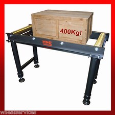 WNS Heavy Duty Roller Conveyor Table 1 Metre Holds 400Kg 4 Rollers Adjustable