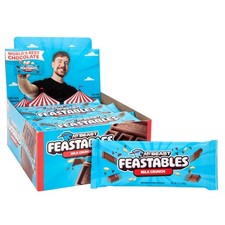 Feastables MrBeast Crunch Chocolate Bar, 2.1oz (Pack of 24)