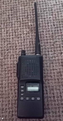 Black icom walkie talkie - icom, read