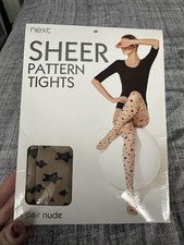 NEXT SHEER STAR PATTERN TIGHTS 1 PAIR NUDE SIZE M NEVER WORN
