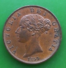 1854 Victoria Copper Half