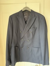 Reiss navy double - double, breasted