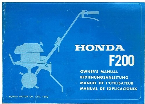 Honda f200 cultivator - f200, original