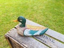 Antique Wooden Decoy Duck Handmade and Painted Rare Collectors Item. 