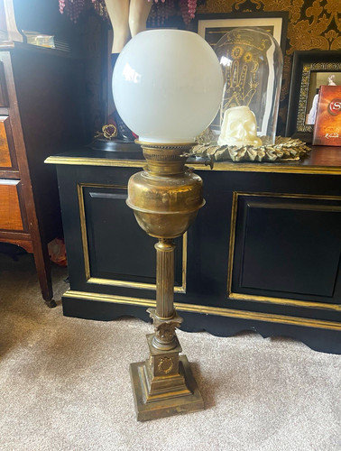 Century lamp brass kerosene - lamp,