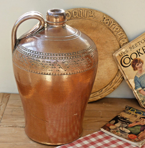 Stoneware flagon salt - stoneware,