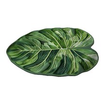 Green Leaf Mat Leaves Shaped Boho Bath Mat Wear-resistant Bathroom Rugs Non Slip
