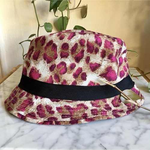 Pink leopard fedora - leopard,