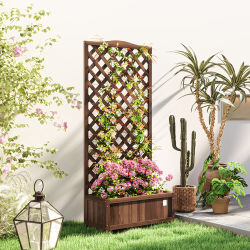 Garden wooden planter box with - wooden,