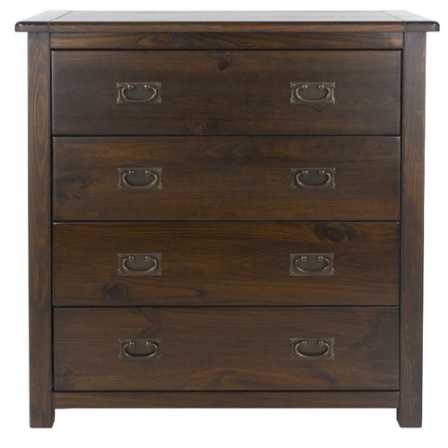 Dark wood drawer chest - wood,