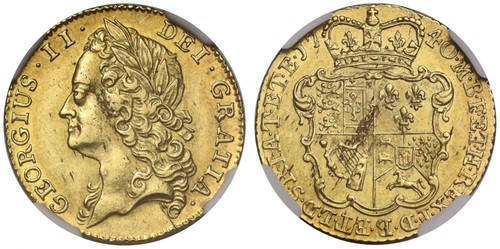 George 1740 half - ii, half-guinea