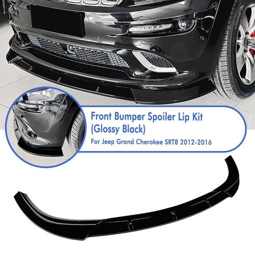 Black front bumper splitter - black,