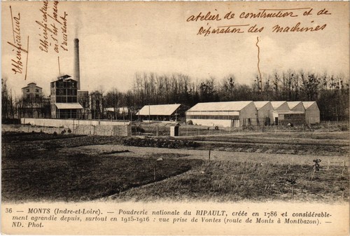 Old postcard monts poudrerie - old,