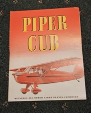 1940 Piper Cub Airplane Aircraft Vintage Original Sales Brochure Catalog #