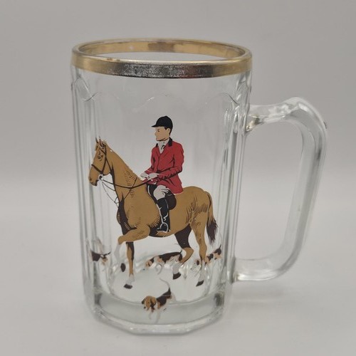 Vintage glass beer - mug, with