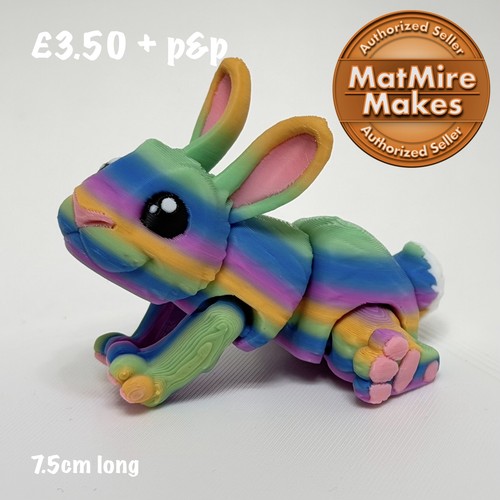 Mini rainbow rabbit fidget - rabbit,