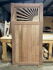 Wooden Garden Gate For Home Sunshine Design Hardwood Sapele Art Deco Sun Gate