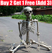Skeleton Size Poseable Human Halloween Party Prop Haunted House Decor