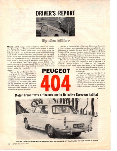 1962 peugeot 404 original - peugeot,