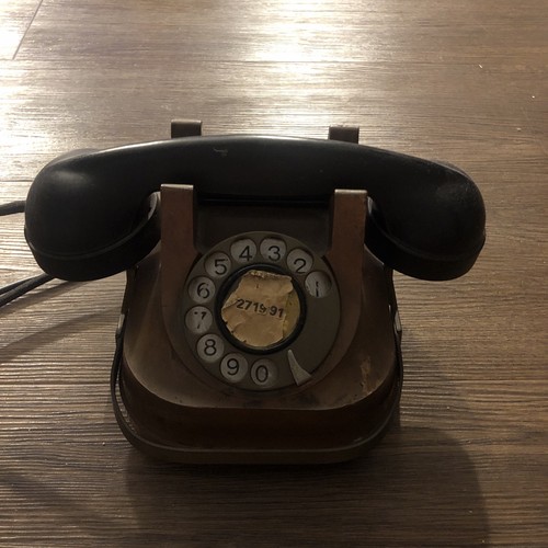 Copper and bakelite telephone - and,