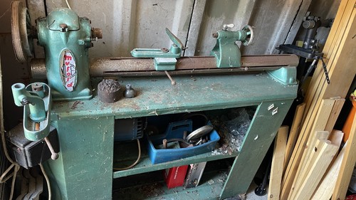 Myford wood turning lathe with - lathe,