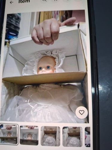 Porcelain christening doll - christening,