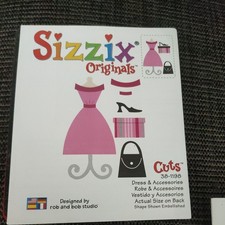 Sizzix Die Cutter: Dress On Stand & Accessories. Female Greetings Cards Etc