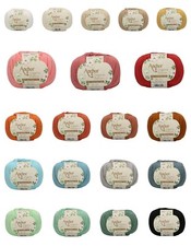 Crochet Cotton Anchor Organic Yarn 100% - 50g - 125m - 20 Colours Knitting