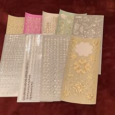 Craft Room Clearout - 9 Peel Off Stickers Partial Sheets - See Photos 