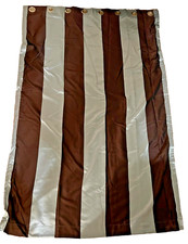 WEST ELM STRIPPED 2 PANEL CURTAINS - ROBIN BLUE/CHOCOLATE