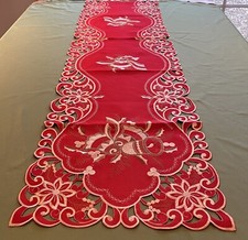 Red Gold Bells Embroidery