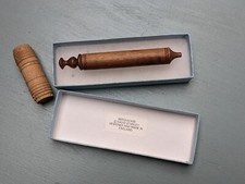 Wooden Turned Sewing Needle Cases x 2, 1 by David Stanley, [B075]