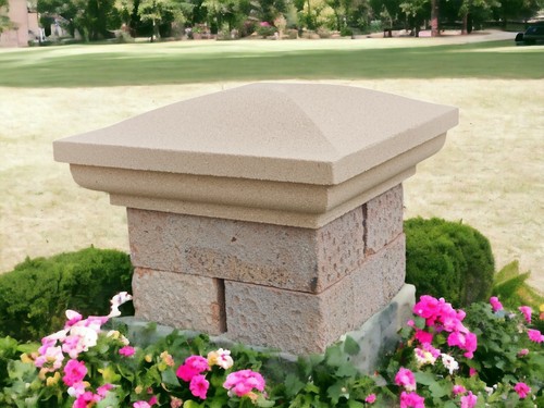 Cast stone pier - stone, cap