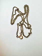 Vintage Solid 9ct Yellow Gold Double Link Necklace Chain Jewellery Gift 5.36gr