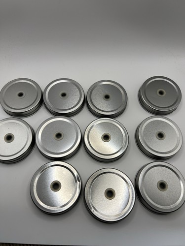 Mason jar lids with straw - with,