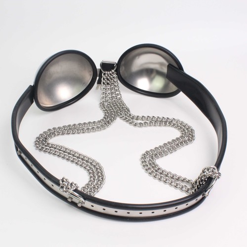Stainless steel chastity bra - stainless,