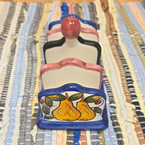 Glazed ceramic fruit pattern - ceramic,