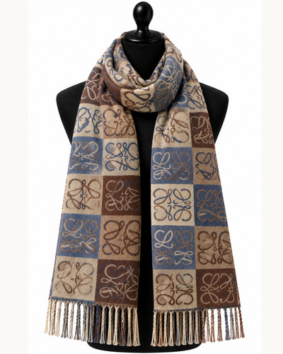 Loewe anagram scarf wool - anagram,