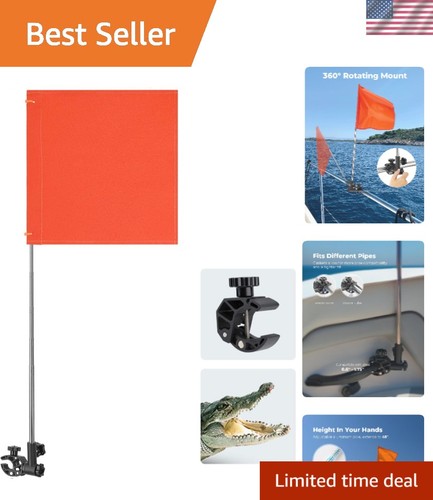 Orange boat flag with - orange,