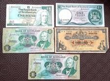 5 Differing Bank of Scotland £1 Notes 1962, 1967, 1971,1972, 1983