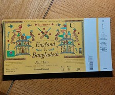 2005 ENGLAND v BANGLADESH Ticket - 1st Test D1, Lord's - BAN 1st Test in England