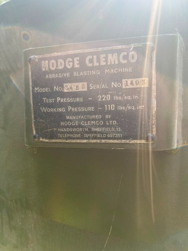 Hodge clemco blast pot - pot, and