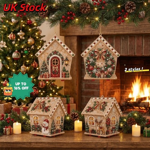 House christmas pearl art - 3d,