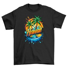 "Summer_24 in Hawaii" T-shirt - Funny & Tropical Vibes! Vibrant design, Unisex P