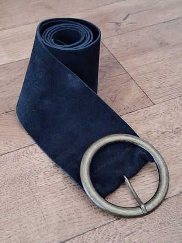 Warehouse black suede leather - black,