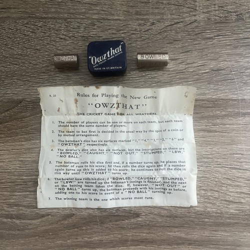 Vintage 1950s owzthat cricket - vintage,