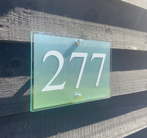 Contemporary house sign - contemporary,