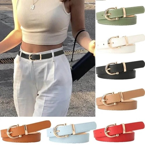 Women leather belt - belt, pin