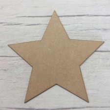 Star  1 MDF Wood Hearts & Stars Base Wooden Blank Craft